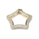 Brass Micro Pave Clear Cubic Zirconia Spring Gate Rings