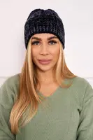 marka niezdefiniowana Čapica s fleece Melisa K241 čierna+námornícka modrá