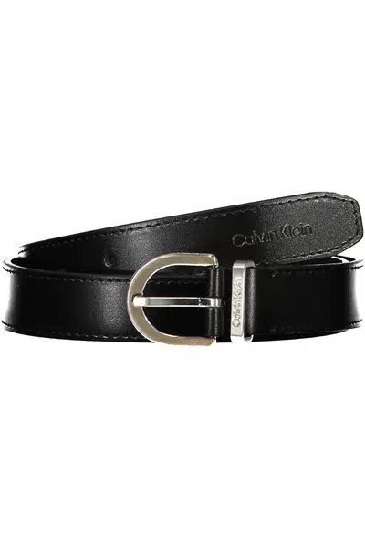 CALVIN KLEIN WOMEN'S BLACK LEATHER BELT