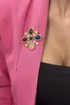 Floral brooch 2 multicolored