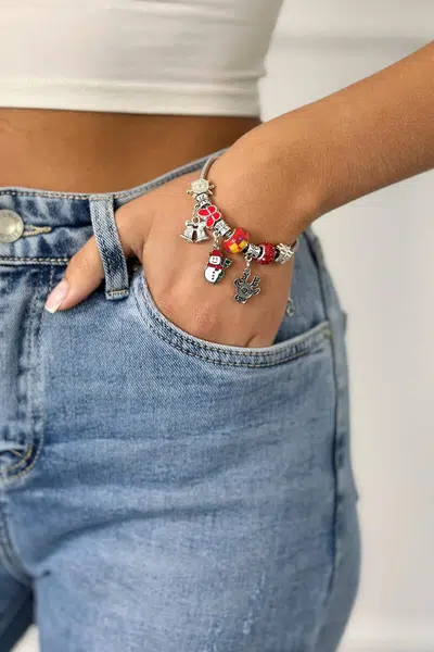 Christmas bracelet Snowman broom