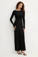 Šaty Twinset černá barva, maxi, přiléhavé, 252TF2030