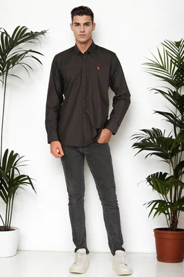 G925 DEWBERRY MEN'S SHIRT-BLACK
