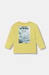 Dětské bavlněné tričko s dlouhým rukávem United Colors of Benetton