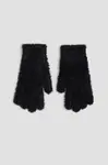 Marisse Black Fur Gloves