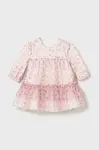 Kojenecké šaty Mayoral Newborn růžová barva, mini, áčková, 2817