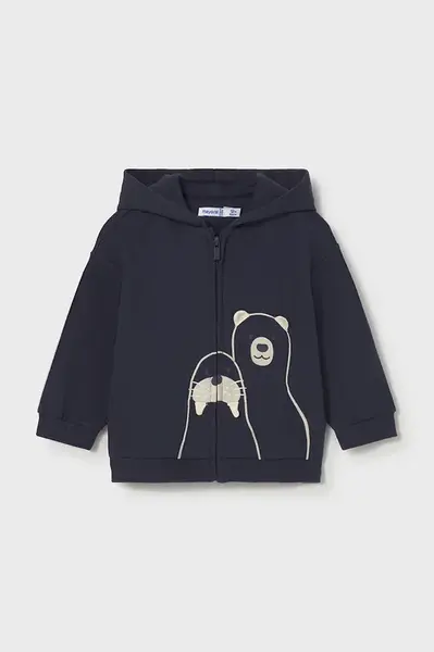 Mikina Mayoral tmavomodrá barva, s kapucí, 2428