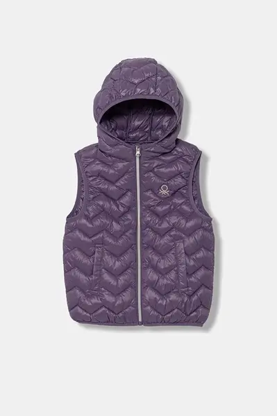 Dětská vesta United Colors of Benetton fialová barva, 21INCJ00Q