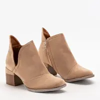 Resti Light brown women's insulated boots on the Karela post - Footwear