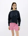 Thinking MU Solsol Navy Bonnie Sweatshirt NAVY L