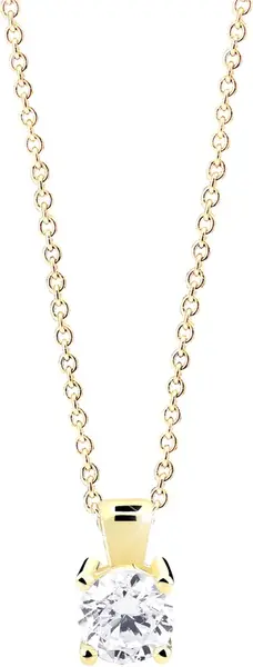 Cutie Jewellery Něžný přívěsek ze žlutého zlata s čirým zirkonem Z8010-40-10-X-1