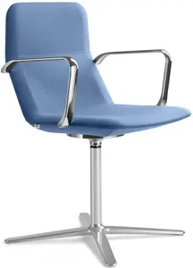 LD SEATING Konferenční křeslo FLEXI LIGHT, CHL,BR,F25-N6, kříž hliník leštěný
