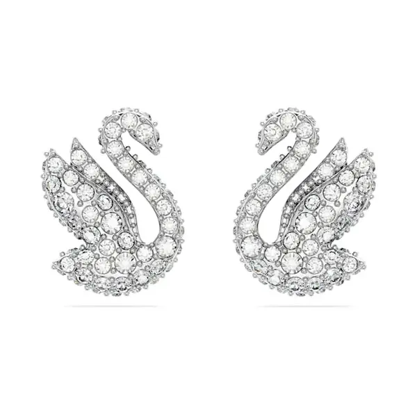 Swarovski Peckové náušnice Labuť Iconic Swan 5647873
