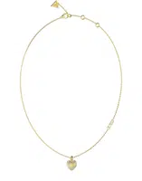 Guess Slušivý pozlacený náhrdelník se zirkony Amami JUBN04030JWYGT/U