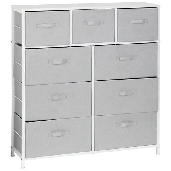 PBJ KOMODA, šedá, bílá, 96/104/30 cm