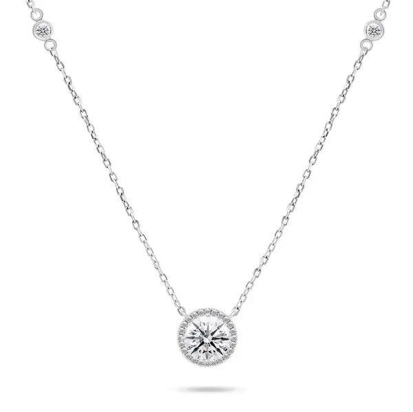 Brilio Silver Třpytivý stříbrný náhrdelník se zirkony NCL87W