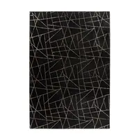 KOBEREC TKANÝ NA PLOCHO, 160/230 cm, černá, barvy zlata