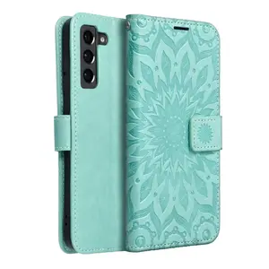 Flipové pouzdro MEZZO Book case pro Samsung Galaxy S21 FE, mandala green