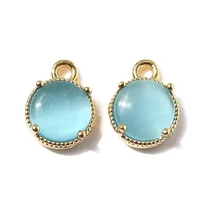 Flat Round Brass Charms