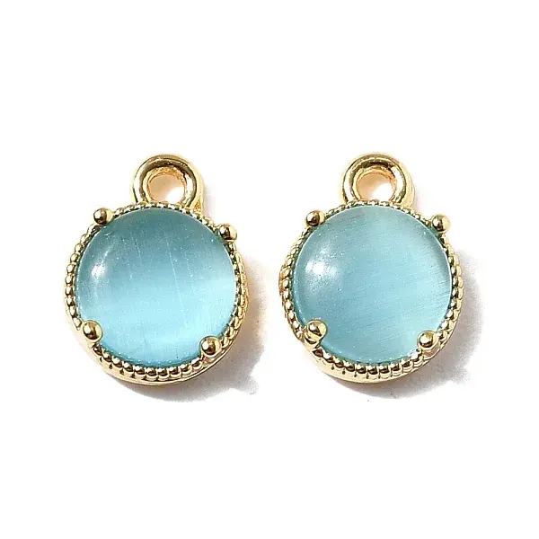 Flat Round Brass Charms