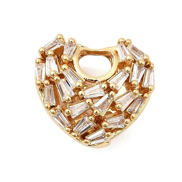 Brass Micro Pave Clear Cubic Zirconia Pendants