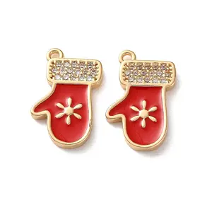 Brass Micro Pave Cubic Zirconia Pendants