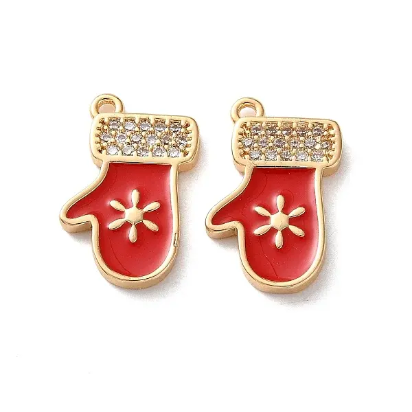 Brass Micro Pave Cubic Zirconia Pendants