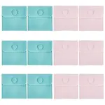 12Pcs 2 Colors Square Velvet Jewelry Bags