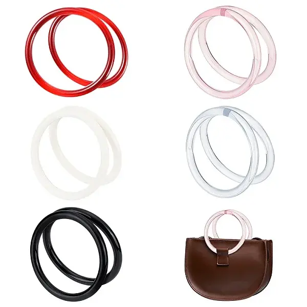 10Pcs 5 Colors Plastic Bag Handles