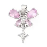 Brass Micro Pave Cubic Zirconia Pendants