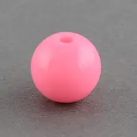 Solid Chunky Bubblegum Acrylic Ball Beads