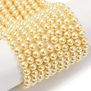 Electroplated Shell Pearl Beads Strands