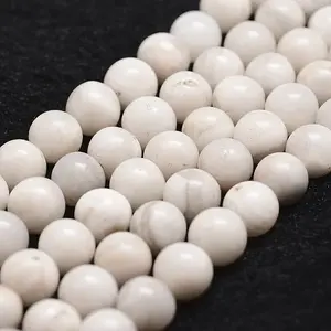 Natural White Crazy Lace Agate Bead Strands