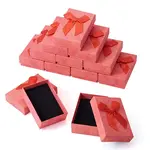 Rectangle Paper Jewelry Set Storage Gift Boxes with Bowknot
