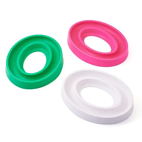 3Pcs 3 Colors Plastic Oval Bobbin Holder