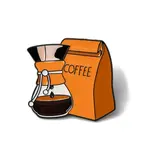 Coffee Themed Enamel Pin