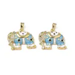 Brass Micro Pave Cubic Zirconia Pendants