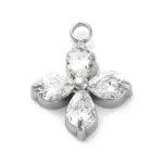 304 Stainless Steel Micro Pave Cubic Zirconia Pendants