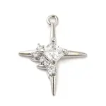 Brass Micro Pave Cubic Zirconia Pendants