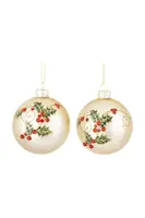 Sada vánočních ozdob home & lifestyle 8 x 8 x 8 cm 2-pack více barev