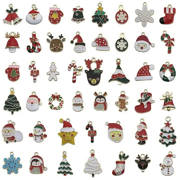Christmas Alloy Enamel Pendants