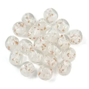 Handmade Gold Sand Lampwork Beads