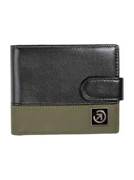 Meatfly kožená peněženka Nathan Premium Olive / Black | Černá | Velikost One Size