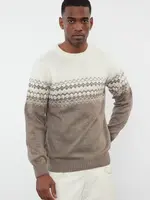 Trendyol Sveter  hnedá melírovaná / biela