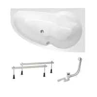 Asymetrická vaňa Laguna Luiza 160x95 cm akrylát pravá SIKOLU1600PAN