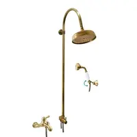 Vaňová batéria RAV Slezák LABE so sprchovacím setom 150 mm stará mosadz L054.5/3SM