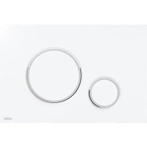 Ovládacie tlačidlo Alca biela / chróm-lesk M770