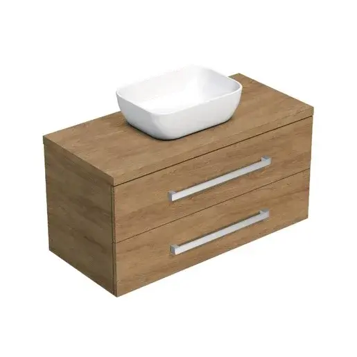 Kúpeľňová skrinka s krytom SAT Cube Way 100x46,5x46 cm dub Hickory CUBE461003DHSAT45
