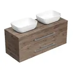 Kúpeľňová skrinka s doskou SAT Cube Way 120x53x46 cm dub Wellington mat CUBE461203DW45