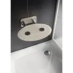 Ravak OVO P sprchové sedátko sklopné š. 41 cm priesvitne biela B8F0000049